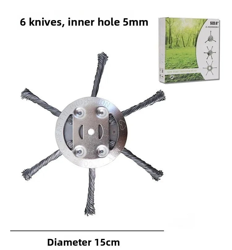 Steel Grass Trimmer, Head Cutter, Lithium Battery, Wire Weed Blade, Garden Grass Trimmer Head, Lawn Mover, Power  Accessories Tool
