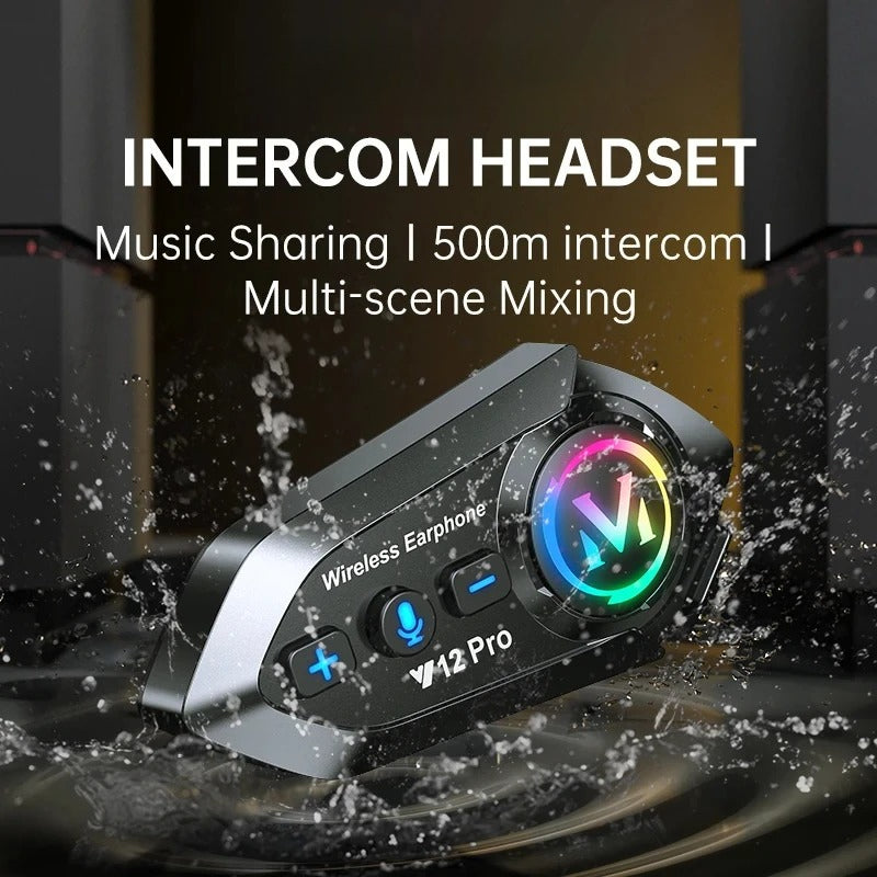 Y10 Motorcycle Helmet Headset Stereo Voice Control Bluetooth Hands Free Call  2000mAh With Ambient Light