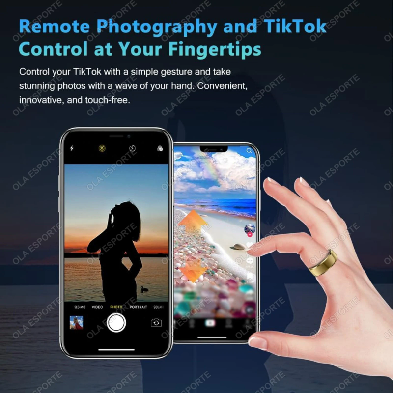 2026 Smart Ring Blood Pressure Heart Rate Sleep Monitoring Smartring IP68 & 5ATM Waterproof Multi-sport Mode Smartring Man Women