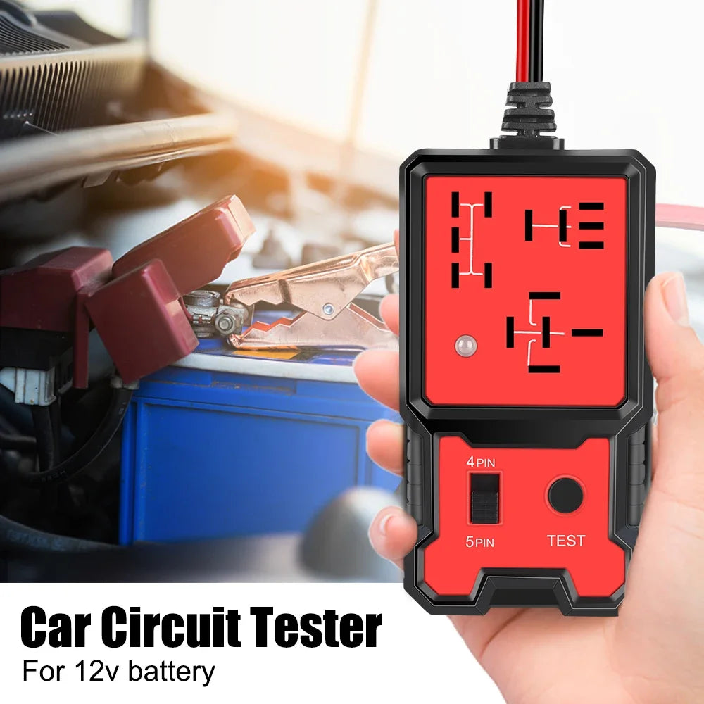 Car Relay Tester, Voltage Tester, Universal 12V Car Battery Checker, Automotive Electronic Relay Tester, DIY Tool, LED Indicator Light