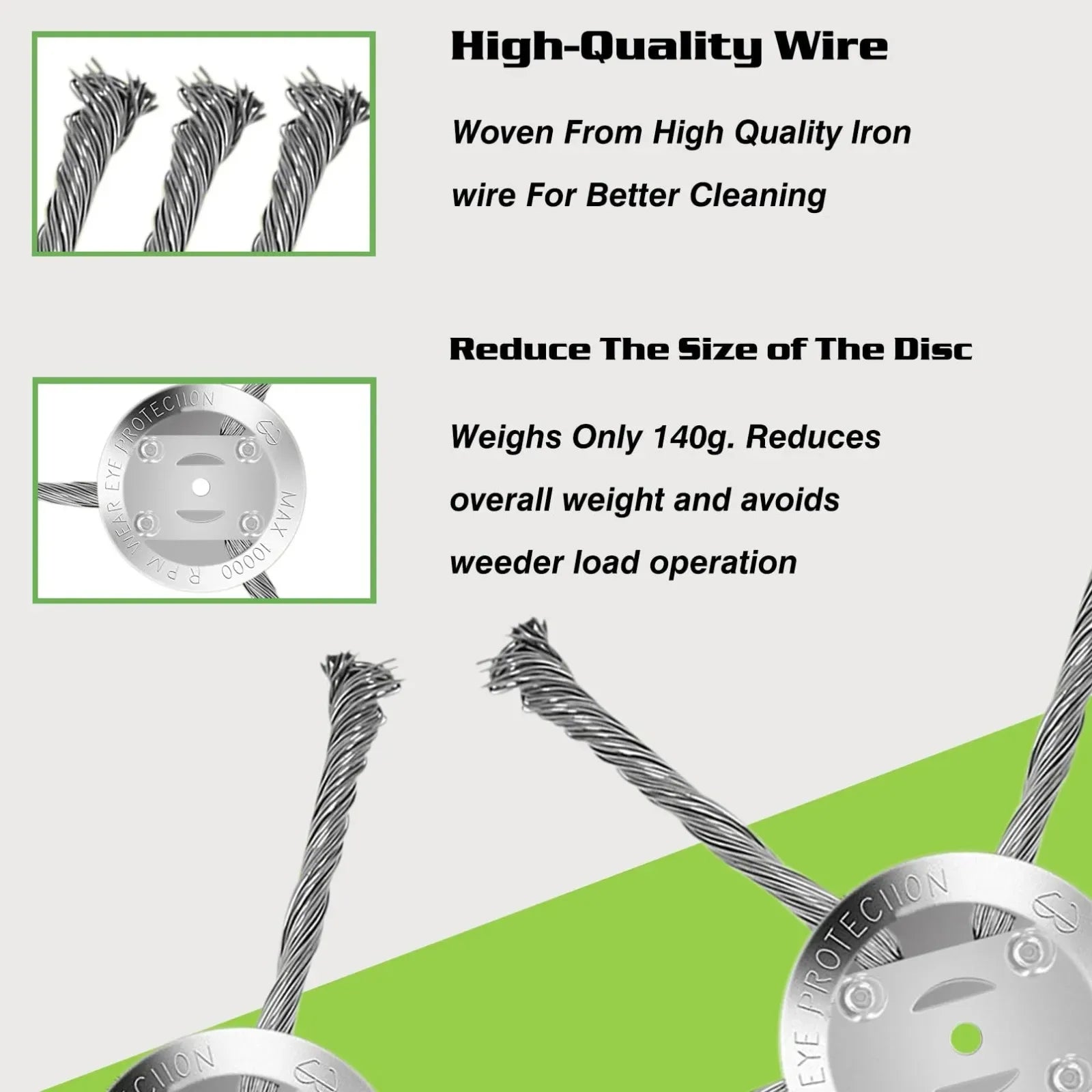 Steel Grass Trimmer, Head Cutter, Lithium Battery, Wire Weed Blade, Garden Grass Trimmer Head, Lawn Mover, Power  Accessories Tool