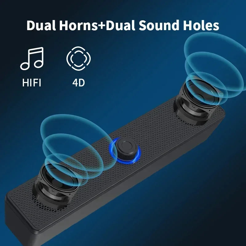 Computer High-quality 4D Surround Speaker Bluetooth Wired Dual-purpose High-volume Microphone Two-in-one Speaker