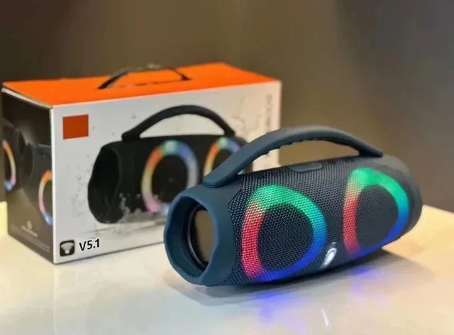 30W high power bluetooth speaker portable RGB colorful light waterproof wireless subwoofer 360 stereo surround