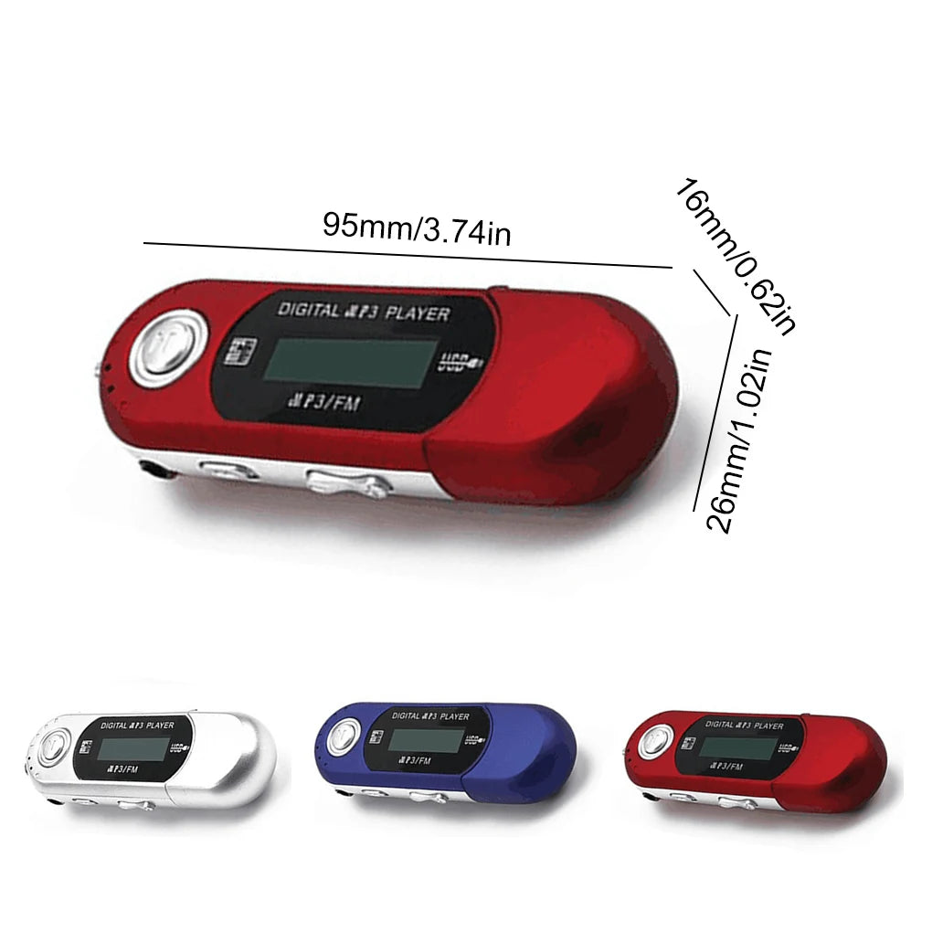 2 in 1 Mini MP3 Player Support  LCD Music Player 32G TF Card USB 2 0 Small Flash Drive Lightweight LCD Music Player