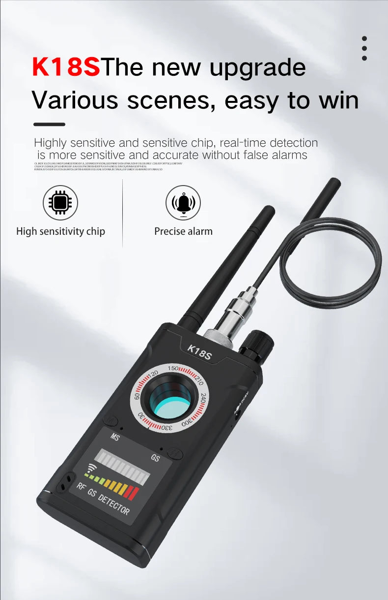 Hidden Camera Detector Anti Spy Gadget Professional Hunter Wireless Signal Car GPS Infrared Search Wiretapping Bug Mini Devices