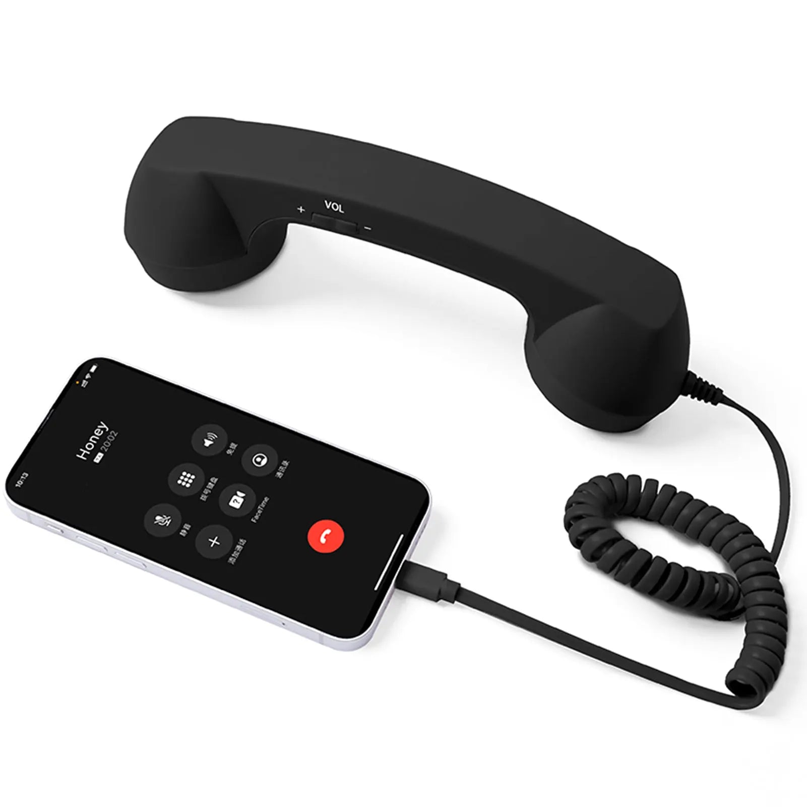 Wired Type-C Mobile Calls Telephones Receiver Antique Style Call Accessory Plug Play Clear Calls Handset Headset Companion