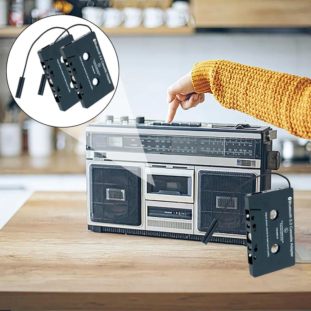 Bluetooth Car Audio Stereo Cassette Vehicle Bluetooth Tape Cassette Player Car MP3 Handsfree Phonebook