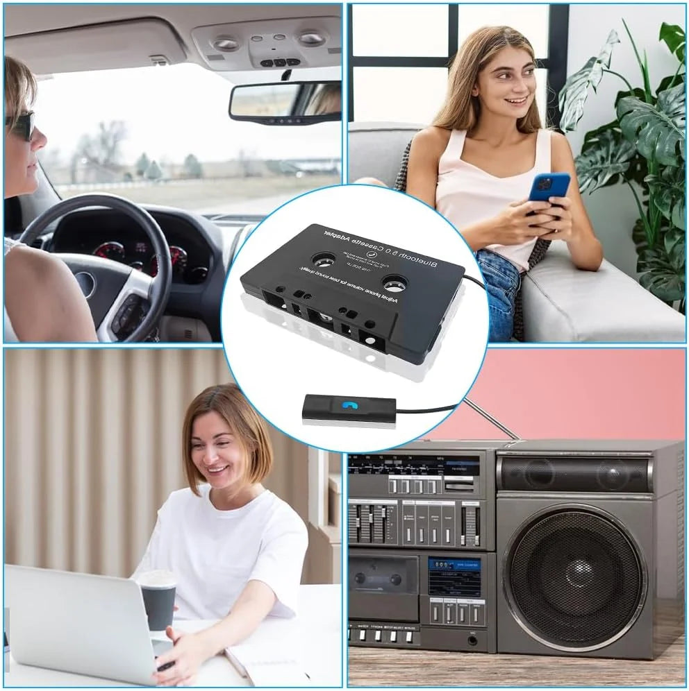 Bluetooth Car Audio Stereo Cassette Vehicle Bluetooth Tape Cassette Player Car MP3 Handsfree Phonebook