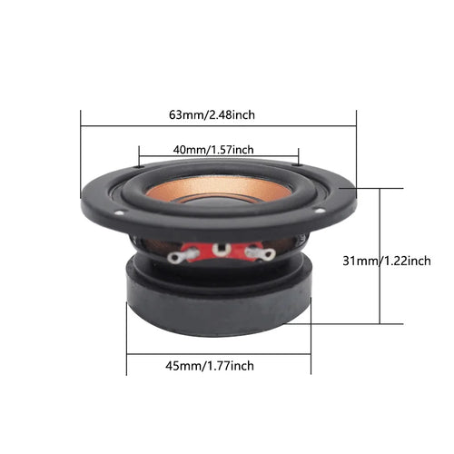 Bluetooth LoudSpeaker, 2 pcs/lot 63mm 5W Speakers, Subwoofer 45 Core Magnetic Round Bass Loudspeaker, DIY Mini Portable Bluetooth Speaker