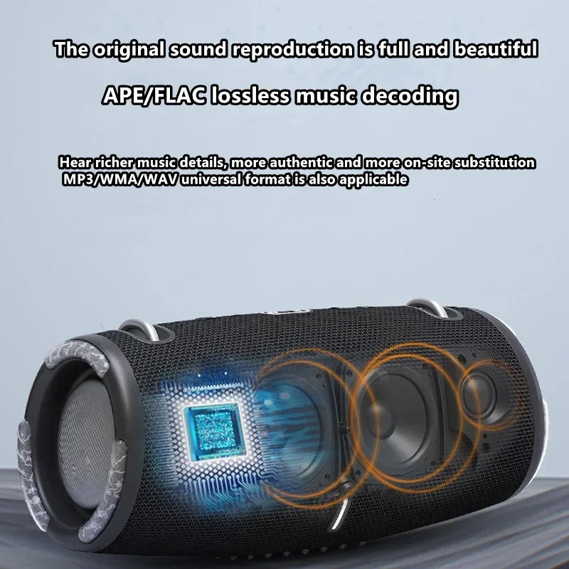 30W high power bluetooth speaker portable RGB colorful light waterproof wireless subwoofer 360 stereo surround