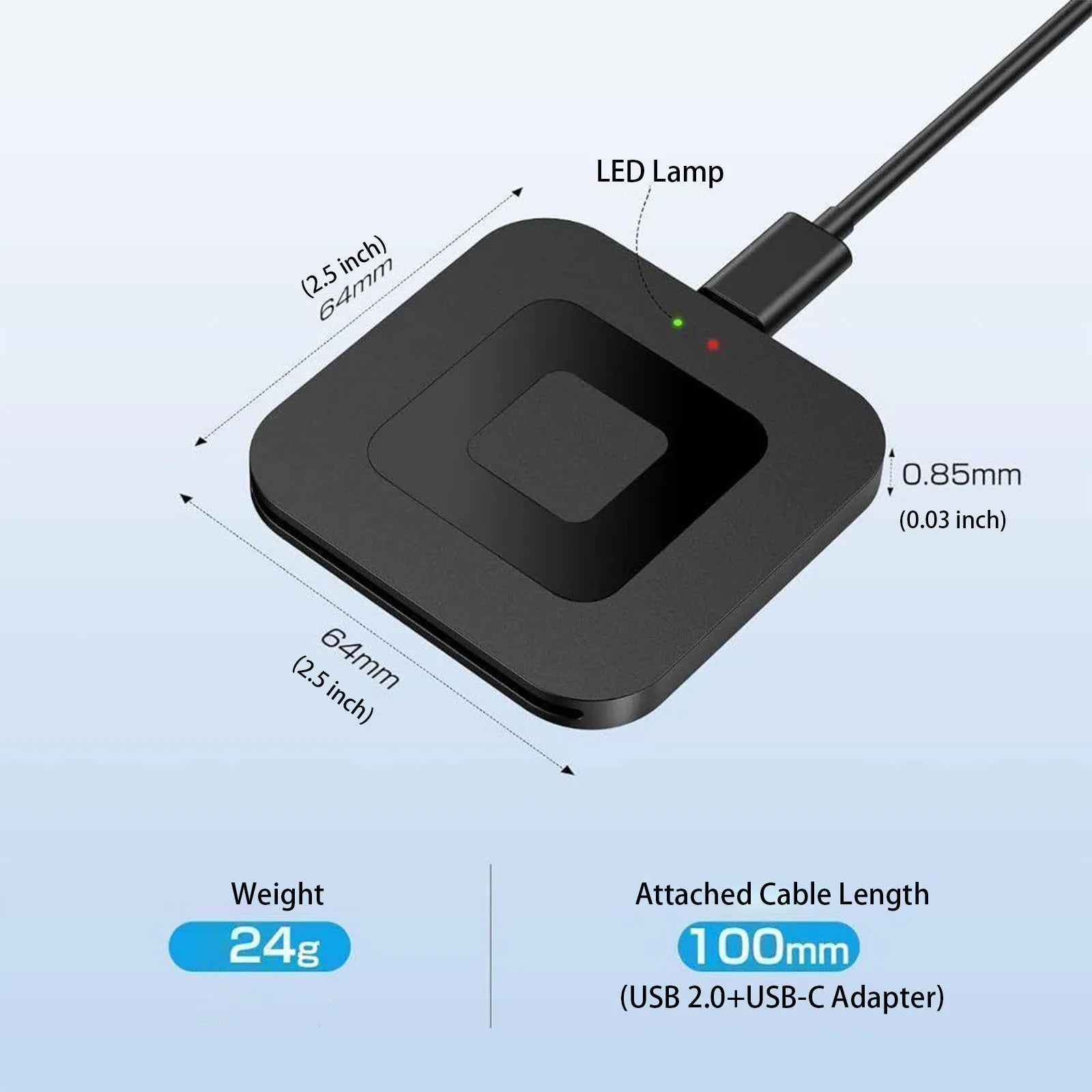 X05 Square Smart Card Reader USB 2.0 ATMC AC DNI IC Bank Card Tax Reporting - E-commerce SEO Optimized Title